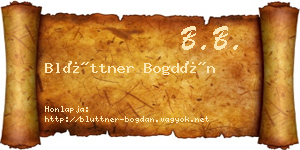 Blüttner Bogdán névjegykártya
